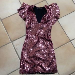 Zara Basic Pink Sequin Dress